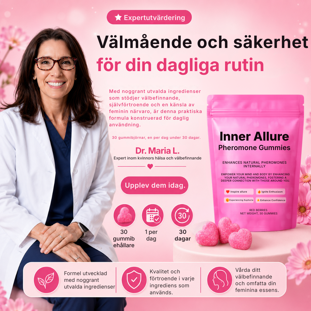 Inner Allure® Feromongummibonbons för kvinnor | Dagligt stöd för självförtroende, attraktionskraft och kvinnlig utstrålning