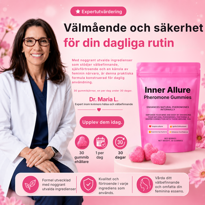 Inner Allure® Feromongummibonbons för kvinnor | Dagligt stöd för självförtroende, attraktionskraft och kvinnlig utstrålning