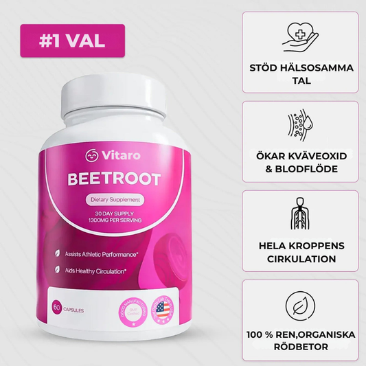 Vitaro® | Rödbetkapseler – Främjar en sund blodgenomströmning och cirkulation