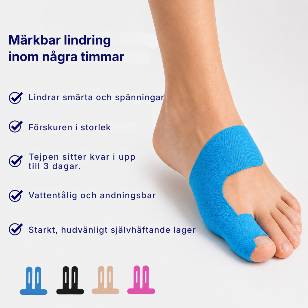 HalluxStöd® | Kinesiotejp vid hallux valgus