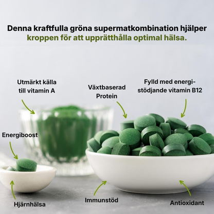 Supergrön® | Spirulina- och klorellatabletter, 113g