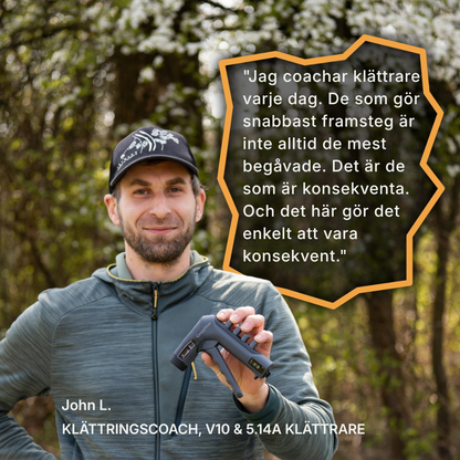 GreppMax® | Professionell fingertränare för klättrare – justerbart greppverktyg för starkare fingrar och underarmar