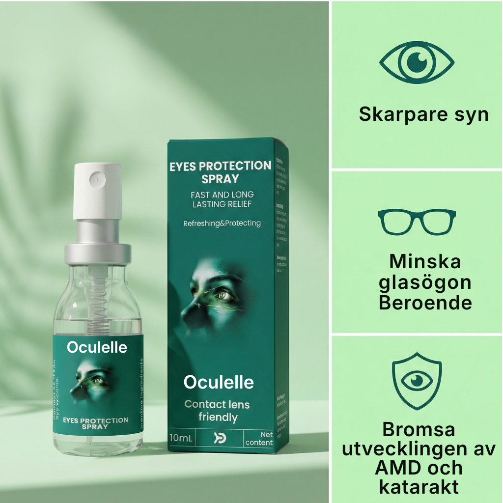 Oculelle® Lutein ögonspray | avancerat dagligt stöd för synen, gula fläcken och ögonkomfort