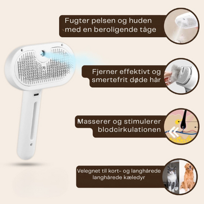 Silkepels® Steami Pro | Professionell pälsvårdsborste för husdjur