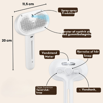 Silkepels® Steami Pro | Professionell pälsvårdsborste för husdjur