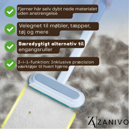 SilkRen® MultiSwipe Pro | 3-i-1 Djurhårborttagare