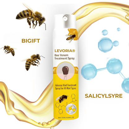 Levoria® BeeSmooth Spray | Säg adjö till hudflikar och vårtor – avslöja slät, självsäker hud på bara 7 dagar!