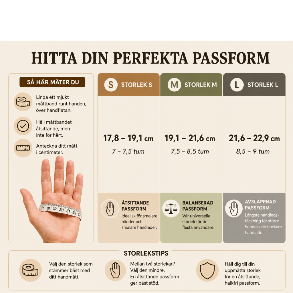 GreppLätt® Handskar med tumstöd – 1 par